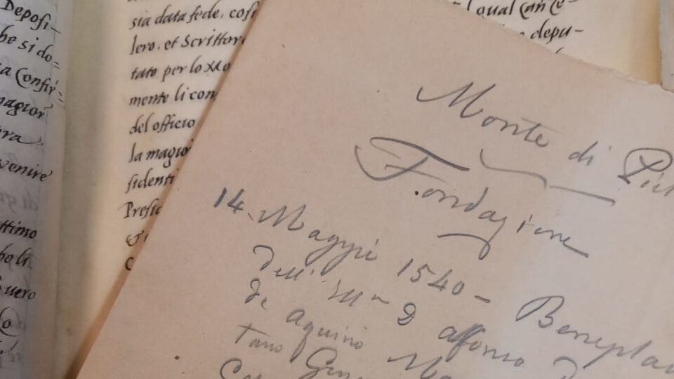 Particolare di un documento storico